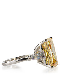 FANTASIA By Deserio Emerald Cut Canary Crystal Cocktail Ring