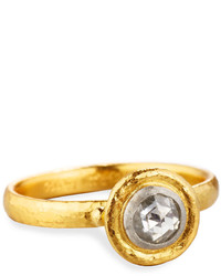Gurhan Dew Droplet 24k Rose Cut Diamond Ring