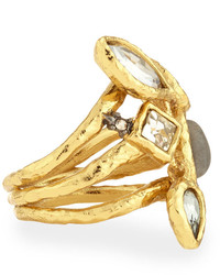 Alexis Bittar Elets Confetti Charm Cocktail Ring Size 7
