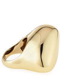 Alexis Bittar Golden Molten Cocktail Ring Size 8