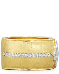 Jude Frances Judefrances Jewelry 18k Diamond Wide Cutout Band Ring Size 65