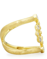 Jude Frances Judefrances Jewelry 18k Pave Diamond Crisscross Ring