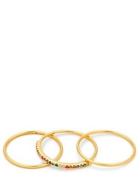 Gorjana Shimmer Stackable Set Of 3 Band Rings