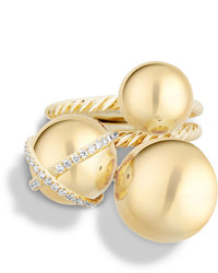 David Yurman Solari Cluster Ring With Diamonds In 18k Gold Size 6