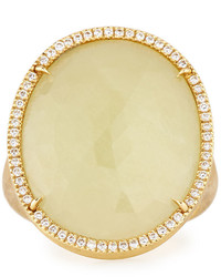 Marco Bicego Unico 18k Yellow Sapphire Diamond Cocktail Ring Size 7