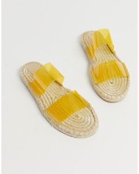 ASOS DESIGN Jetty Clear Espadrille Mules