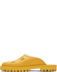 Gucci Yellow Rubber Gg Loafers