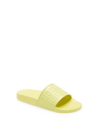 Givenchy 4g Slide Sandal In Fluo Yellow At Nordstrom