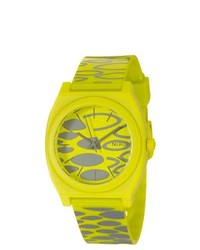 Nixon Yellow And Grey Time Teller Watch