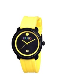 Other Crayo Fresh Black Yellow Rubber Analog Watch
