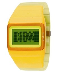 o.d.m. Unisex Sdd99b 4 Link Series Programmable Watch With Yellow Rubber Band