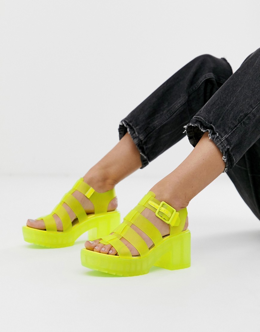 Neon wedge outlet sandals