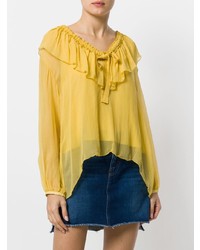 See by Chloe See By Chlo V Neck Ruffle Blouse