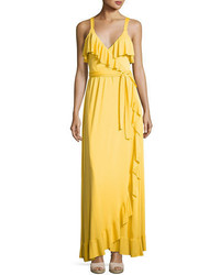 Yellow Ruffle Maxi Dress