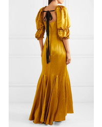Brock Collection Bow Detailed Ruffled Twill Maxi Dress