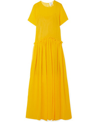 Rosie Assoulin Ebbs And Flows Med Cotton Voile Maxi Dress