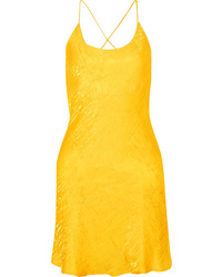 Yellow Satin Cami Dress