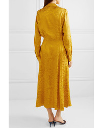 Stine Goya Baily Satin Jacquard Midi Dress