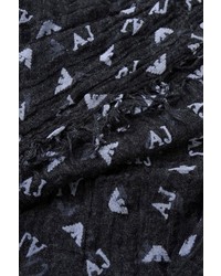 Armani Jeans Scarf In Logoed Fabric