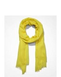 Express Frayed Oblong Scarf Yellow