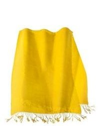 Saison Limited Merona Solid Scarf With Fringe Yellow