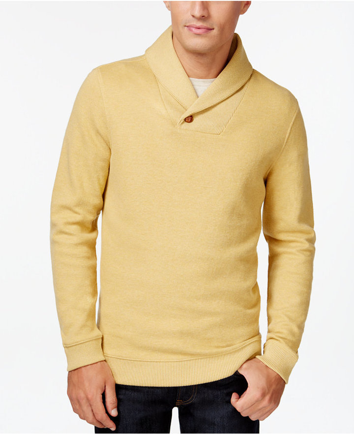 Tasso Elba Shawl Collar Sweater, $75 | Macy's | Lookastic