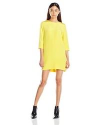 Alax W Diamond Short Shift Dress 4 Yellow