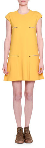 Stella McCartney Cap Sleeve Zip Detail Shift Dress, $1,100 