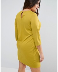 Asos Curve Curve Ponte Shift Dress With 34 Sleeve