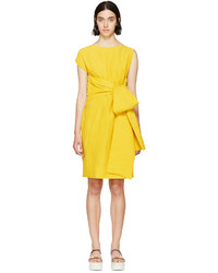 Marni Yellow Bow Tie Sleeveless Dress