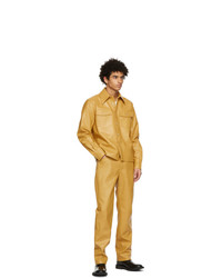 Séfr Yellow Faux Leather Matsy Jacket
