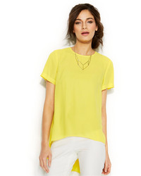 Vince Camuto Short Sleeve High Low Blouse