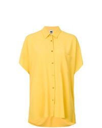 Yellow Short Sleeve Button Down Shirt