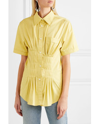 Isabel Marant Gramy Pleated Cotton Poplin Shirt
