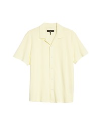 rag & bone Avery Knit Short Sleeve Button Up Camp Shirt