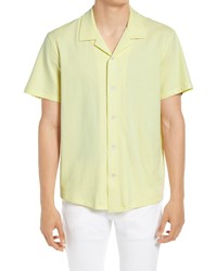 rag & bone Avery Knit Short Sleeve Button Up Camp Shirt