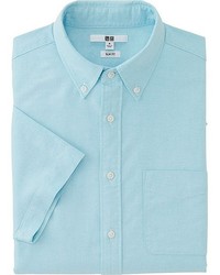 Uniqlo oxford slim fit short best sale sleeve shirt