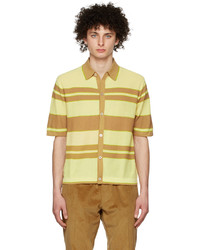 Paul Smith Yellow Cotton Short Sleeve Shirt