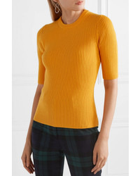 Michael Kors Collection Ribbed Cashmere Blend Sweater