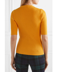 Michael Kors Collection Ribbed Cashmere Blend Sweater