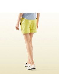 Gucci Light Yellow Leather Short