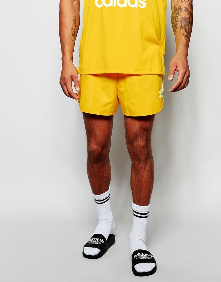adidas originals yellow shorts