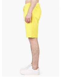 Jil Sander Yellow Cotton Jersey Shorts