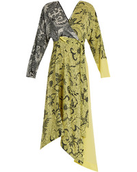 Diane von Furstenberg Bi Colour Silk Crepe De Chine Dress
