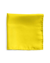 Nordstrom Silk Twill Pocket Square New Burnt Yellow One Size