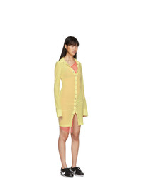 Supriya Lele Yellow Silk Shirt Dress