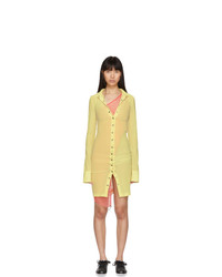Supriya Lele Yellow Silk Shirt Dress