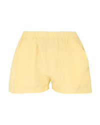 Yellow Silk Shorts