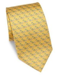 Salvatore Ferragamo Elephant Silk Tie