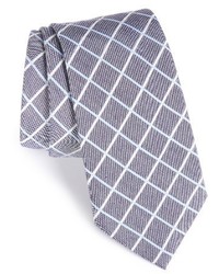 Nordstrom Shop Grid Cotton Silk Tie